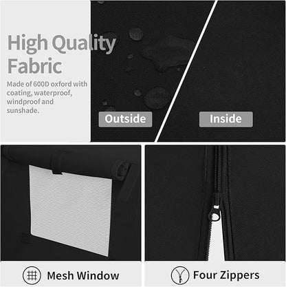 Easy-Going Dog Crate Cover 54 Inch Dog Kennel Cover for Dog, Cage Covers for Dog Crates Fit (54" L x37 W x 45" H) Black