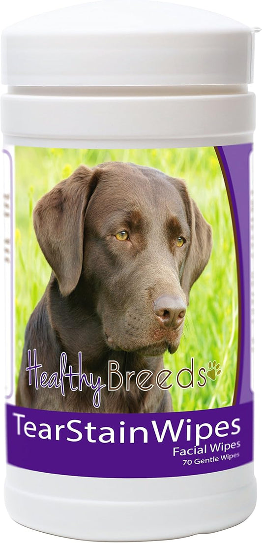 Healthy Breeds Labrador Retriever Tear Stain Wipes 70 Count
