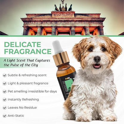 Petex Premium Pet Fragrance Oil | Ultra Premium Natural Pet Care with Dead Sea Minerals | Dog Perfume Fragrance Oil Long Lasting Scent | Natural Pet Cologne - Suitable for Dogs and Cats (Berlin)