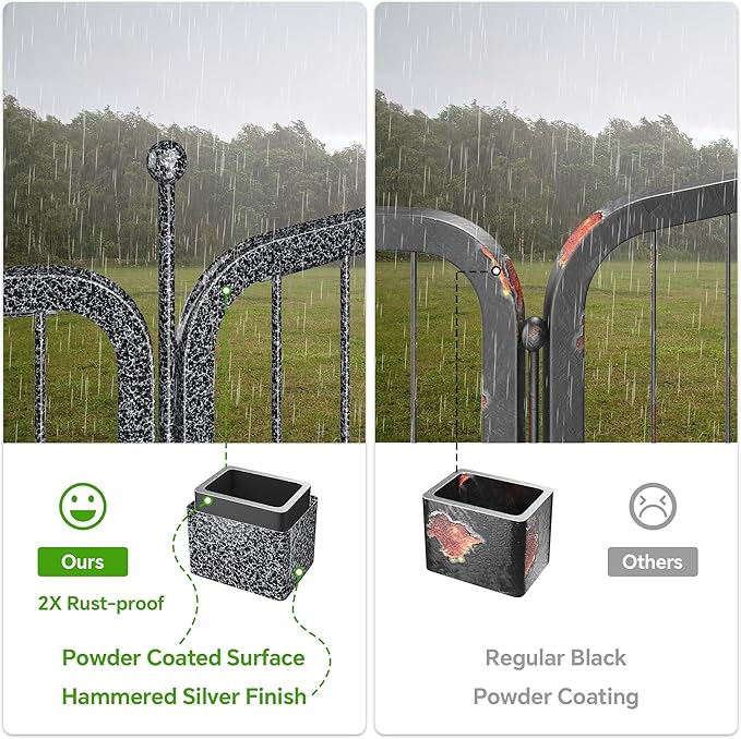 Mr IRONSTONE Dog Playpen with Anti-Rust Coating – 32" Height 16 Panels Portable & Foldable Indoor/Outdoor Pet Fence for Large, Medium, or Small Dogs – Durable Exercise Pen