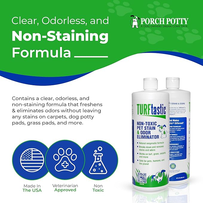 Porch Potty Odor Eliminator for Dogs - Odor Eliminator for Strong Odor - Dog Urine Odor Eliminator for Home - deodorizing Carpet Cleaner Spray for Dog Pee - Puppy Essentials Litter Deodorizer Spray
