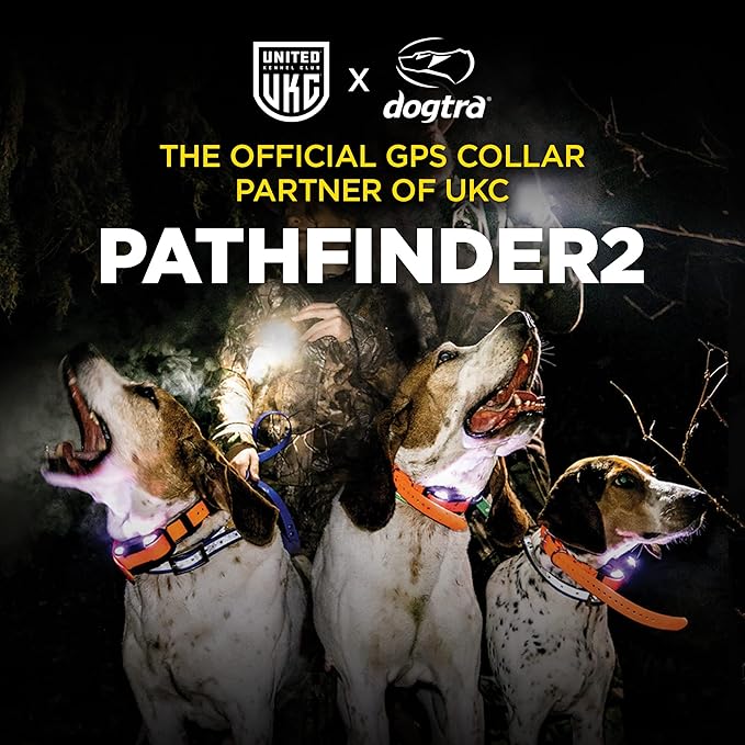 Dogtra Pathfinder 2 Additional Receiver Dog GPS Tracker e Collar Green LED Light No Monthly fees Free App Waterproof Smartwatch Control Satellite Real Time Tracking Long Range Smartphone Required