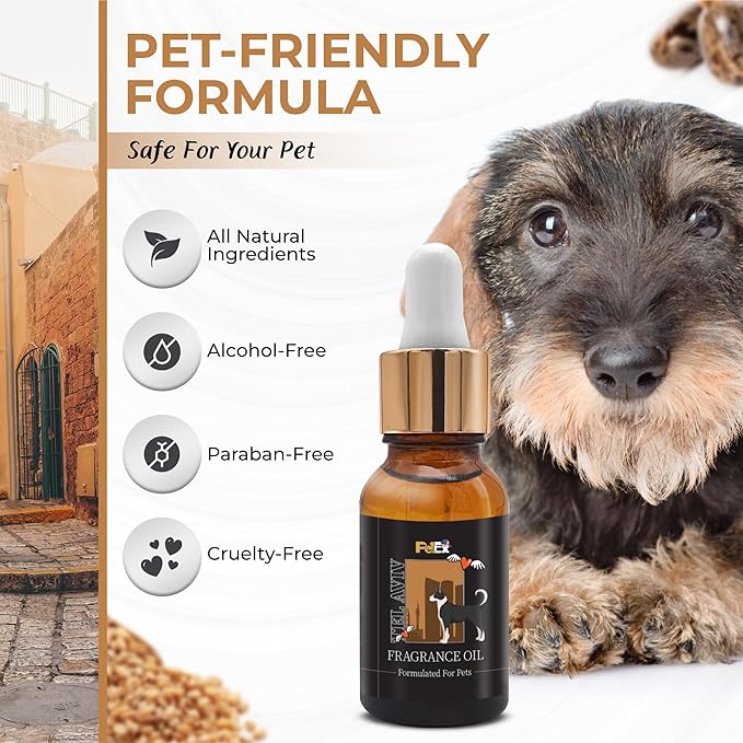 Petex Premium Pet Fragrance Oil | Ultra Premium Natural Pet Care with Dead Sea Minerals | Dog Perfume Fragrance Oil Long Lasting Scent | Natural Pet Cologne - Suitable for Dogs and Cats (Tel Aviv)