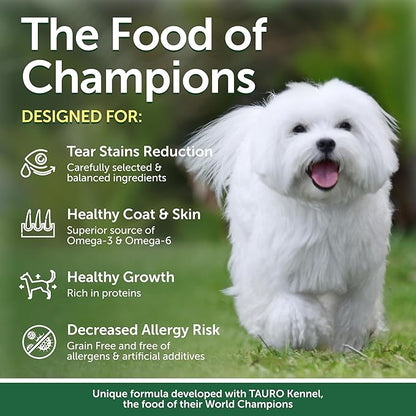 Nature's Protection Superior Care White Dogs Grain-Free Dry Dog Food for Junior Light Coated Dogs, Salmon, 3.3 lbs.