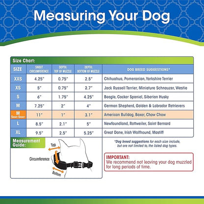 Four Paws Walk-About Quick-Fit Dog Muzzle 3 - Medium Short Snout