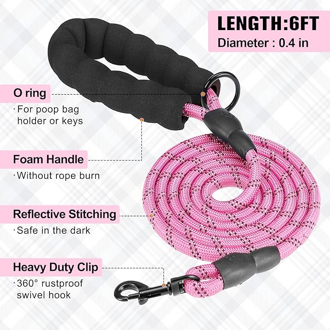 BEAUTYZOO Dog Harness and Leash Set for Small Medium Dogs,No Pull Step-in Harness for Puppy S M Sized Dogs and Cats,Air Mesh Adjustable Breathable Soft No Chock Escape Proof Vest Harnesses,Pink L