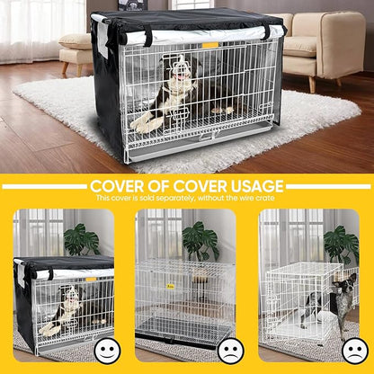 NEVERLAND Dog Crate Cover 42 Inch - Kennel Crate Covers for Dog Cage Waterproof, Universal Durable Oxford Cloth Dog Cage Cover for Most Wire Pet Crates, 42 x 28 x 30 Inch (Cover Only)