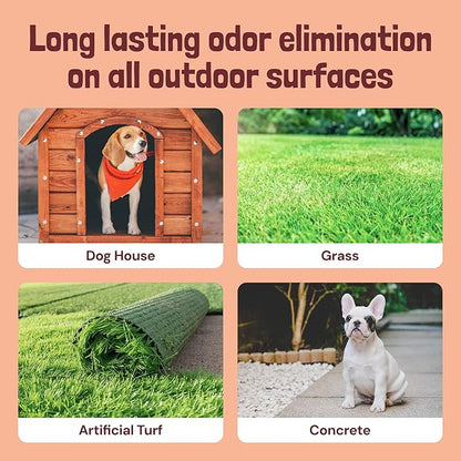 Sunny & Honey Turf Cleaner For Pet Urine Outdoor - Kid & Pet Safe - Artificial Grass Dog Urine Cleaner - Long Lasting Scent - Artificial Grass Cleaner - All Outdoor Surfaces - Orange, 32oz