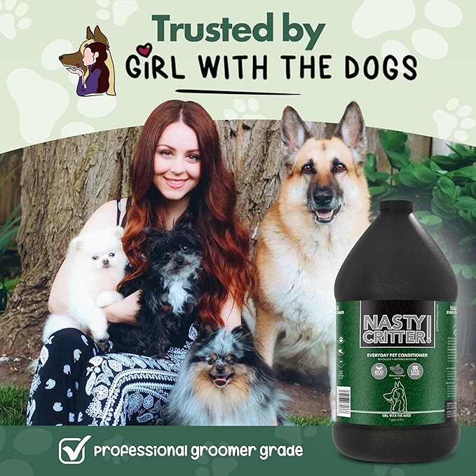 Nasty Critter! by Girl With The Dogs - Everyday Deep Cleaning Dog Conditioner, 1 Gallon, Made in USA 8 Wks+