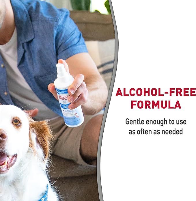 Nature's Miracle Freshening Spray For Dogs Freshens Dog’s Coat Between Baths And Neutralizes Tough Odors With Sunkissed Breeze Scent, 8 Ounces (Pack of 2)