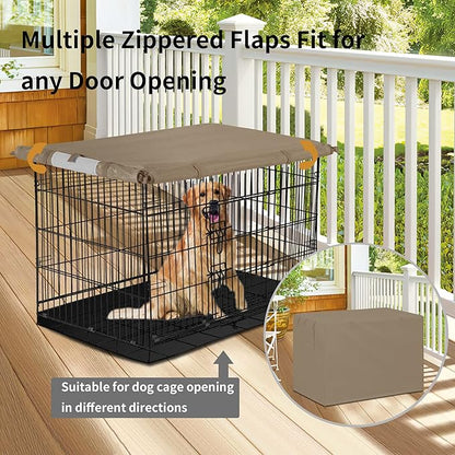 Easy-Going Dog Crate Cover 36 Inch Dog Kennel Cover for Dog, Cage Covers for Dog Crates Fit (36" L x 23" W x 25" H) Camel