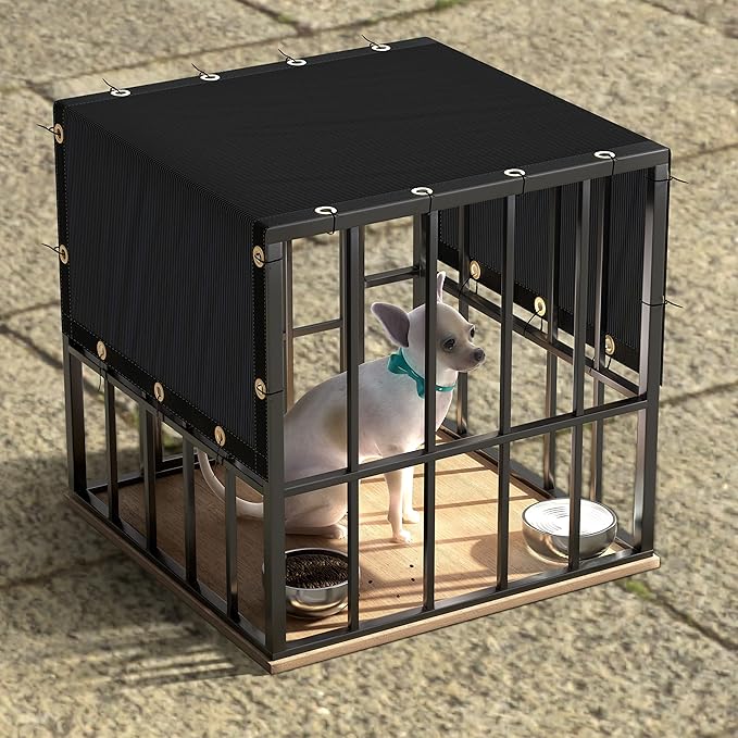 ColourTree 9' x 30' Black Custom Size Shade Cloth with Grommets - 90% Sunblock, Durable Mesh Fabric Tarp for Dog Kennel Cover, Fence Privacy Screen, Greenhouse, Chicken Coop & Pet Playpen