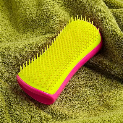 Pet Teezer, Detangling & Dog Grooming Brush, Pink and Yellow