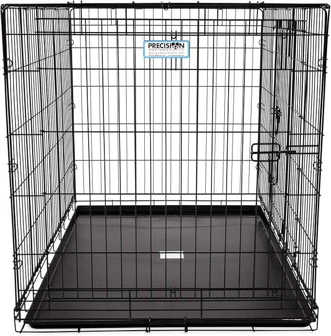 Precision Pet Products Two Door Great Crate Wire Dog Crate, 48 Inch, For Pets 90-125 lbs, With 5-Point Locking System