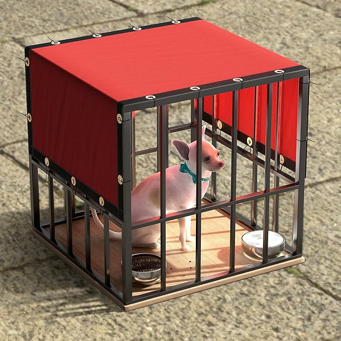 ColourTree 2' x 12' Red Custom Size Shade Cloth with Grommets - 90% Sunblock, Durable Mesh Fabric Tarp for Dog Kennel Cover, Fence Privacy Screen, Greenhouse, Chicken Coop & Pet Playpen