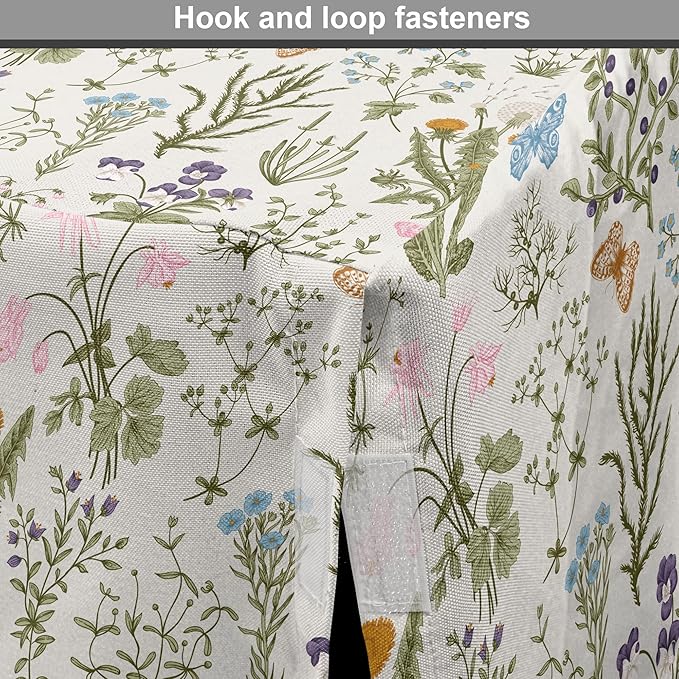 Ambesonne Floral Dog Crate Cover, Vintage Garden Plants Herbs Flowers Botanical Classic Design Art, Easy to Use Pet Kennel Cover for Medium Large Dogs, 42 Inch, Pink Blue