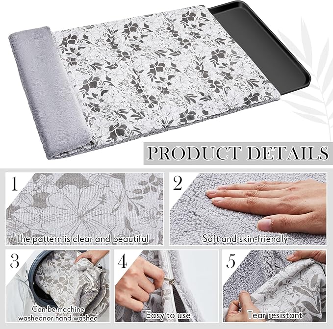 Dog Crate Pan Cover Dog Bed Cover Washable Dog Crate Liner for Pets Dog Crate Tray, Pan Cover Only, Fit for 36 x 24 Inch (Hemp Flower)