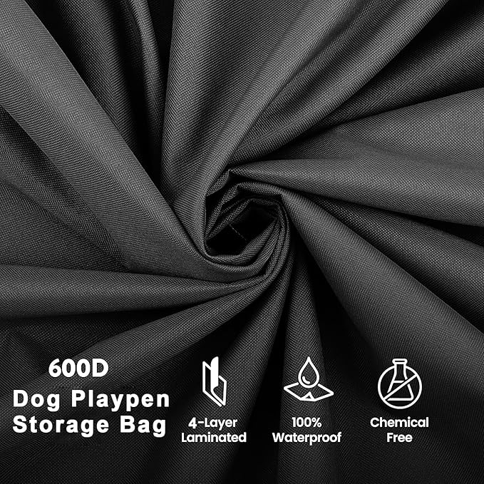 24" Dog Playpen Storage Bag, Suitable for Foldable Exercise Pet Playpens, Dog Fence Travel Bag with Handles for Camping and RV Trip, Waterproof Oxford Fabric