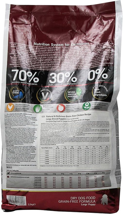Farmina Natural & Delicious Chicken Grain-Free Large Breed Puppy Formula Dry Dog Food 5.5 Lbs