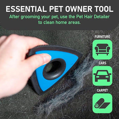 Maxpower Planet Pet Grooming Rake and Mini Pet Hair Remover Tool, Undercoat Rake for Dogs & Hair Remover for Car Carpet, Cat Hair Remover and Double-Sided Deshedding Dematting Tool for Dogs and Cats