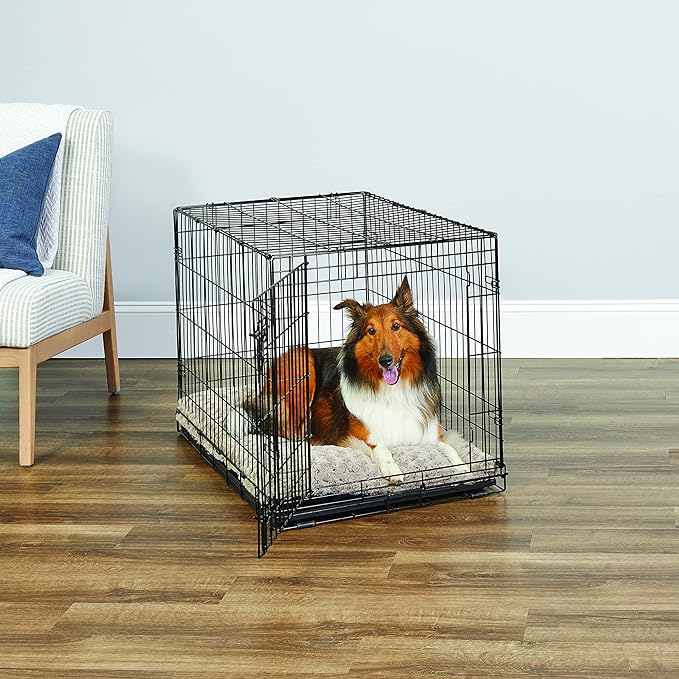 New World Newly Enhanced Single New World Dog Crate, Includes Leak-Proof Pan, Floor Protecting Feet, & New Patented Features, 36 Inch