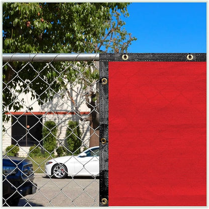 ColourTree 2' x 12' Red Custom Size Shade Cloth with Grommets - 90% Sunblock, Durable Mesh Fabric Tarp for Dog Kennel Cover, Fence Privacy Screen, Greenhouse, Chicken Coop & Pet Playpen