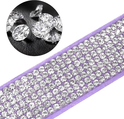 Diamond Large Dog Collar Bow, Rhinestone Dog Collar with Bow tie, Female Cat Collars Crystal Jeweled Bling Sparkling Glitter for Small Medium Large Dogs,Blue,XXL
