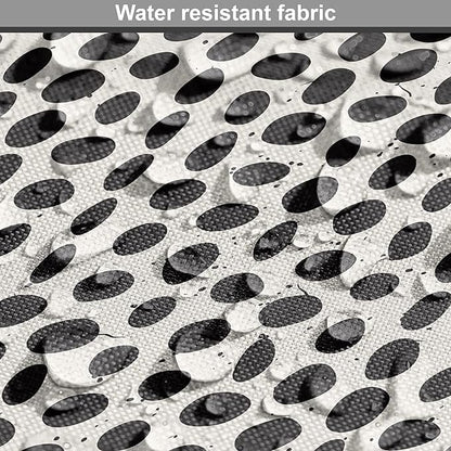 Lunarable Abstract Dog Crate Cover, Monochrome Grunge Pattern with Modern Round Shapes Print, Easy to Use Pet Kennel Cover for Medium Large Dogs, 36 Inch, Grey Charcoal