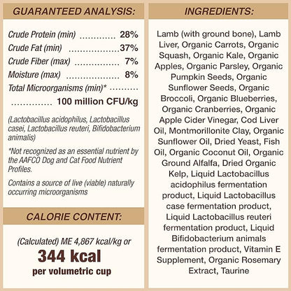 Primal Freeze Dried Dog Food Pronto, Lamb; Scoop & Serve, Complete & Balanced Meal; Also Use as Topper or Treat; Premium, Healthy, Grain Free, High Protein Raw Dog Food (25 oz)