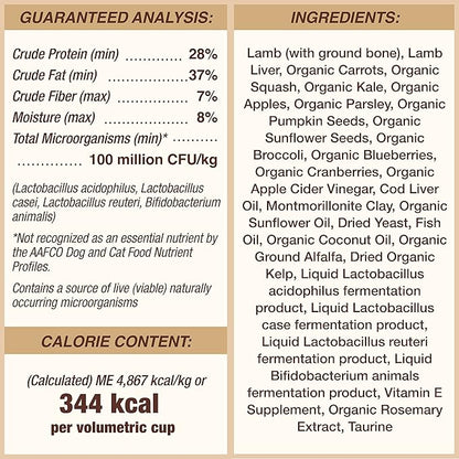 Primal Freeze Dried Dog Food Pronto, Lamb; Scoop & Serve, Complete & Balanced Meal; Also Use as Topper or Treat; Premium, Healthy, Grain Free, High Protein Raw Dog Food (25 oz, 2-Pack)