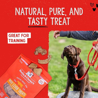 Stella & Chewy's Freeze-Dried Raw Single Ingredient Beef Liver Treats, 3 oz. Bag