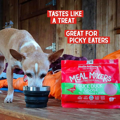 Stella & Chewy's Freeze Dried Raw Duck Duck Goose Meal Mixer – Dog Food Topper for Small & Large Breeds – Grain Free, Protein Rich Recipe – 18 oz Bag
