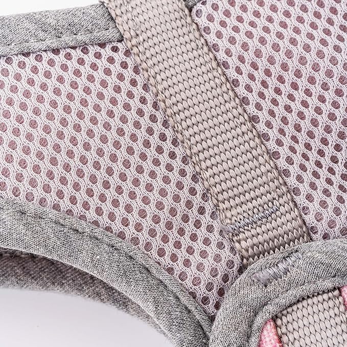HUGO & HUDSON Dog Harness, No-Pull Anti Choke Tweed Harness Vest, Pink Checkered, M