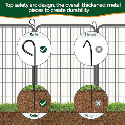 Yaheetech Dog Playpen Outdoor, 47 inch 6 Panels Dog Pen Indoor Heavy Duty Puppy Exercise Pen Metal Pet Fence for RV Camping/Yard/Garden
