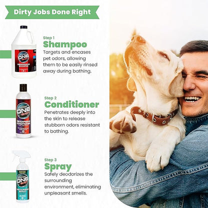 Best Shot ONE Shot Deodorizing Conditioner, Hydrating and Moisturizing Conditioner for Dogs, Cats, Horses, and Livestock, Removes Stubborn Odors, 16 Oz.