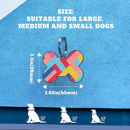 QR Code Dog Tag,Dog Tags Personalized for Pets, Custom Dog Name ID Tags Personalized Dog and Cat Tags -Free Online&Scan QR Receive Instant Location Alert Email