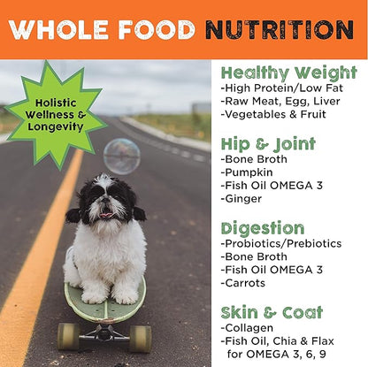 Nature's Diet Simply Raw® Freeze-Dried Raw Whole Food Meal - Makes 18 Lbs Fresh Raw Food With Muscle, Organ, Bone Broth, Whole Egg, Superfoods, Fish Oil Omega 3, 6, 9, Probiotics & Prebiotics (turkey)