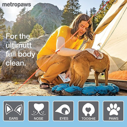 MetroPaws Unscented Dog Wipes, 100 Extra Large & Thick Cleaning Wipes Ideal for Cats and Dogs, for Paws, Butt, Ears and Eyes