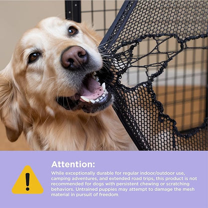 Lesure Collapsible Dog Crate - Portable Travel Kennel for Large Dog, 4-Door Pet Crate with Durable Mesh Windows, Indoor & Outdoor, Black