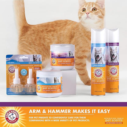 Arm & Hammer For Pets Scents Plug-in Scented Oil Refills in Lavender Fields, 4-Pack | Home Deodorizer For Pet Smells | Room Deodorizer for Homes with Pets, 0.67 Fl Oz x 2