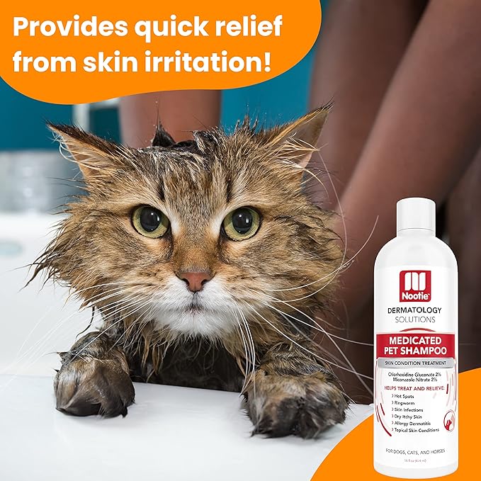 Nootie Medicated Pet Shampoo, Dog Shampoo, Cat Shampoo, Formulated for Veterinarians, Sold in over 10,000 Vet Clinics Worldwide - 16oz