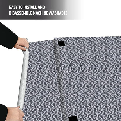 Dog Crate Cover for Wire Cages 30 Inch Indoor Breathable Polyester Pet Kennel Cover Machine Wash & Dry Double Door (Cover Only)