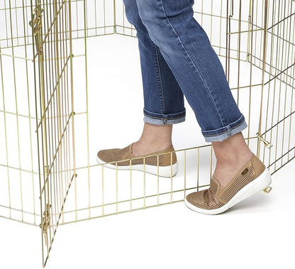 MidWest Homes for Pets Dog Exercise Pen & Playpen, 24" W x 24" H, No Door, Gold Zinc