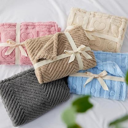 Bedsure Dog Blanket for Medium Dogs Washable - Soft Fluffy Puppy Blanket with Premium 300GSM Coral Fleece, Cozy Calming Cat Blankets for Indoor Cats, Fuzzy Pet Blanket for Kitten Doggy, Brown, 30x40IN