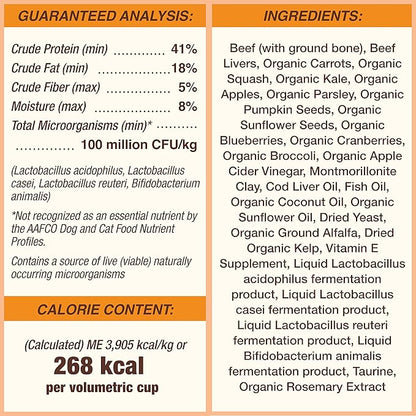 Primal Freeze Dried Dog Food Pronto, Beef; Scoop & Serve, Complete & Balanced Meal; Also Use as Topper or Treat; Premium, Healthy, Grain Free High Protein Raw Dog Food (16 oz, 2-Pack)