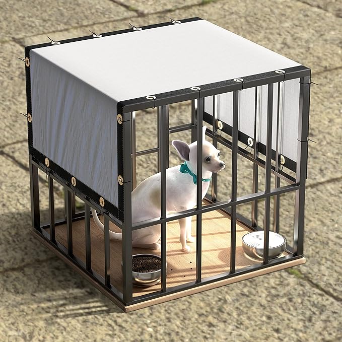 ColourTree 9' x 9' White Custom Size Shade Cloth with Grommets - 90% Sunblock, Durable Mesh Fabric Tarp for Dog Kennel Cover, Fence Privacy Screen, Greenhouse, Chicken Coop & Pet Playpen