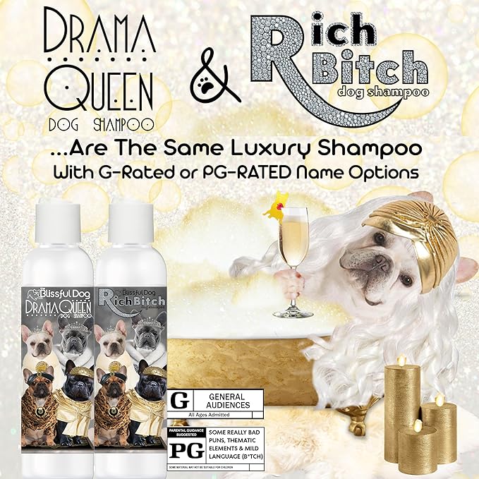 The Blissful Dog French Bulldog Drama Queen Dog Shampoo, 8 oz.