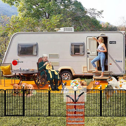 Puppy Playpen Indoor/Outdoor,24'' Portable Dog playpen with Easy-Carry Straps,8 Panels Dog Pen Play Pen for Small Dogs,Rustproof Pet Playpen for Camping RV Yard(with One Door)