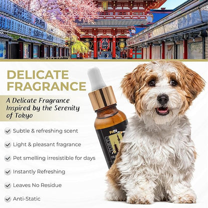 Petex Premium Pet Fragrance Oil | Ultra Premium Natural Pet Care with Dead Sea Minerals | Dog Perfume Fragrance Oil Long Lasting Scent | Natural Pet Cologne - Suitable for Dogs and Cats (Tokyo)