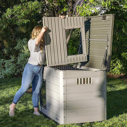 Lifetime Deluxe Dog House, Weather Protected with Adjustable Vents, Ideal Shelter for Medium to Large Dogs